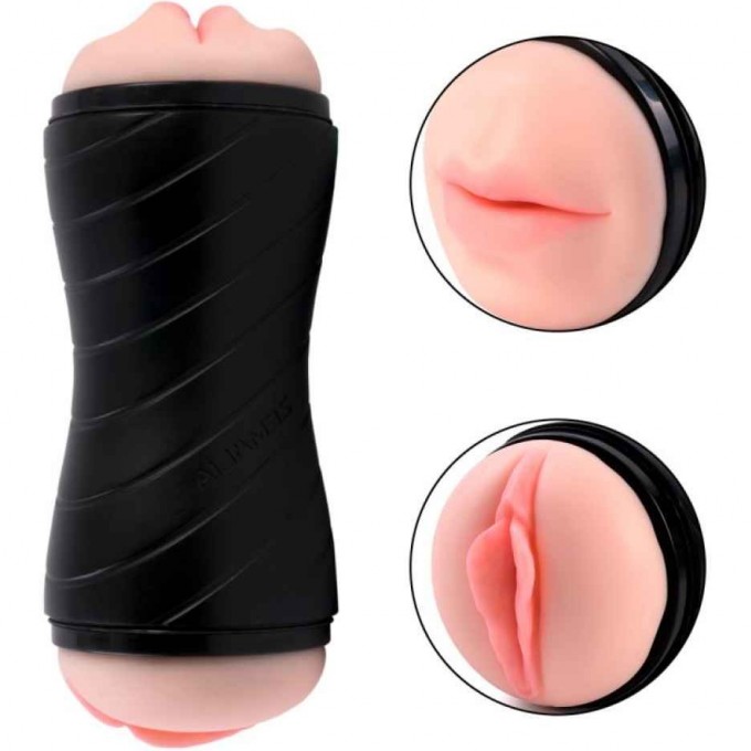 Двухсторонний мастурбатор вагина и ротик в тубе SVAKOM GINA Z9